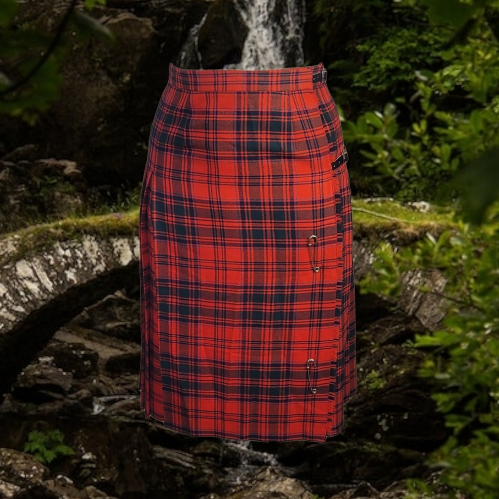 Vintage Wool Kilt Skirt